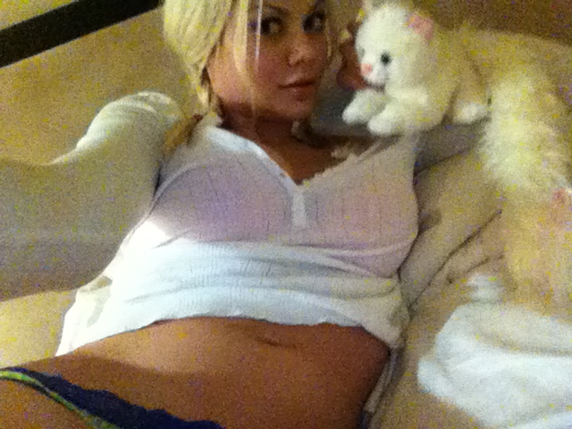 Riley Steele, Selfpic, Selfshot, Selfie, Bed, White, Plush