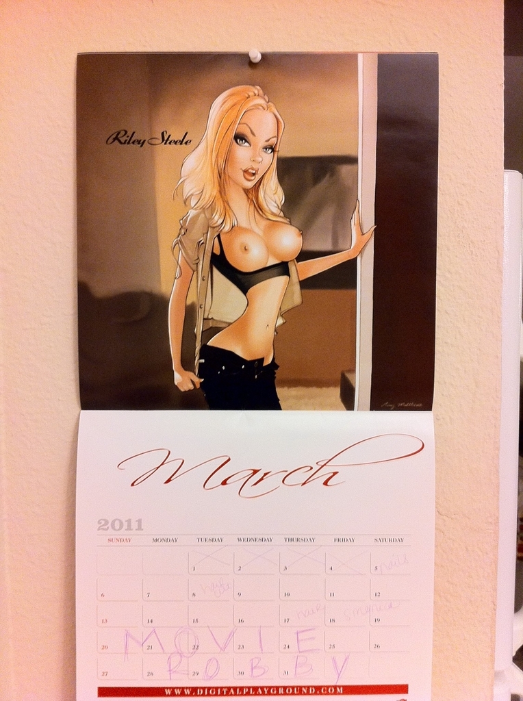 Riley Steele, Calendar, Magazine, Cover, Schedule, Digitalplayground, Image, March, Cartoon