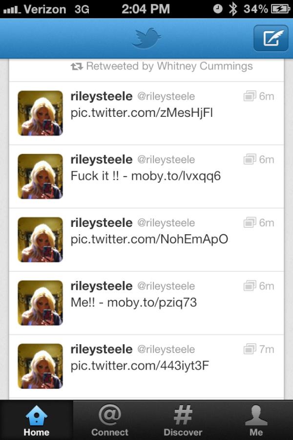 Riley Steele, Shot, Riley Pic, Twitter