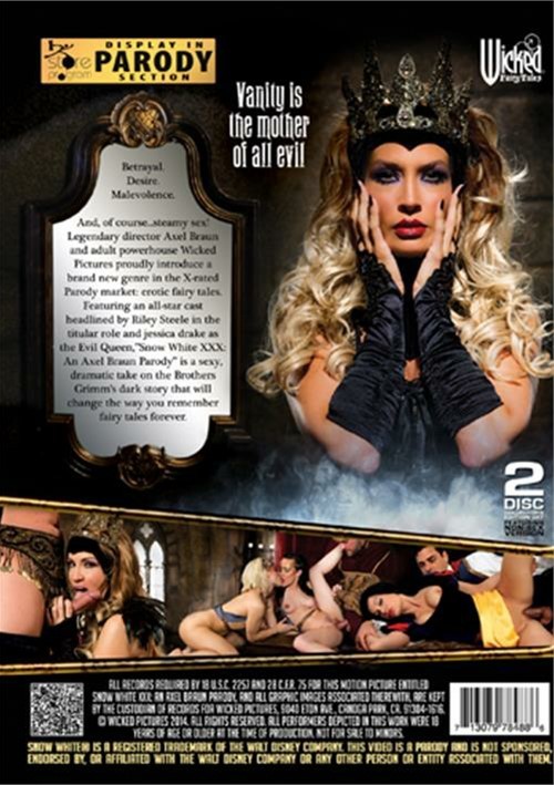 Riley Steele, Movie Cover, Back Cover, Snow White Xxx: An Axel Braun Parody, Wicked Pictures